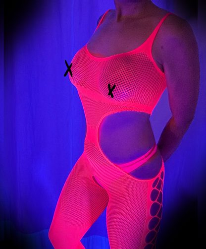 Hot Neon top &amp; stockings