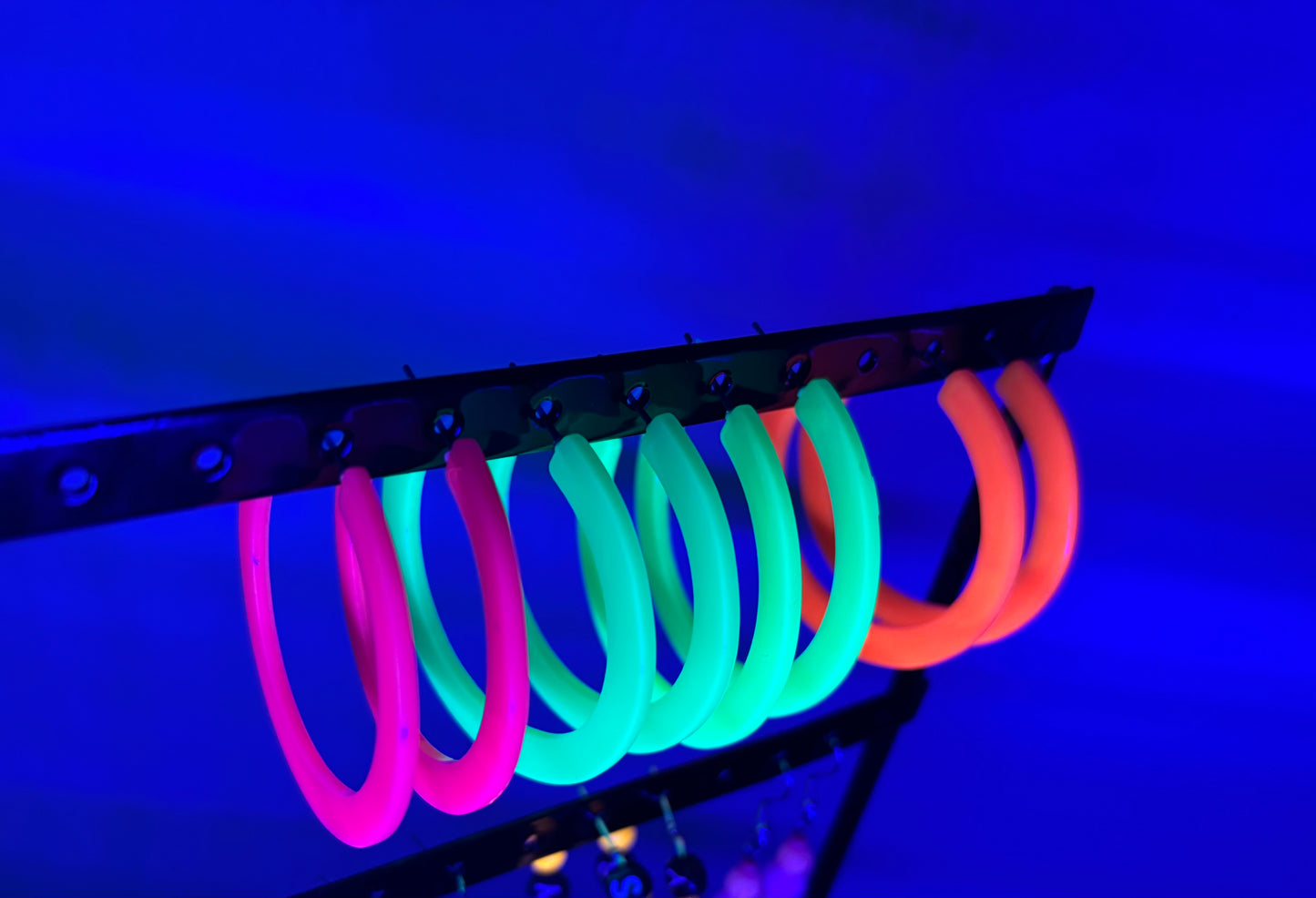 Boucles D'oreilles Fête Fluo