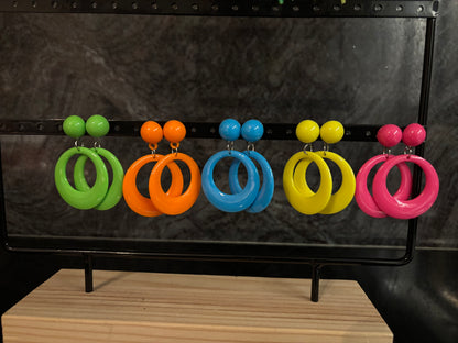 Large Rings Fluo Earrings