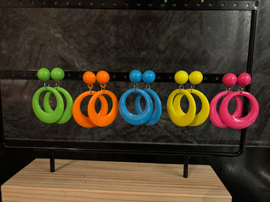 Large Rings Fluo Earrings