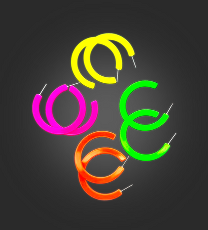 Boucles D'oreilles Fête Fluo