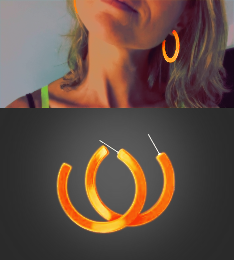 Boucles D'oreilles Fête Fluo