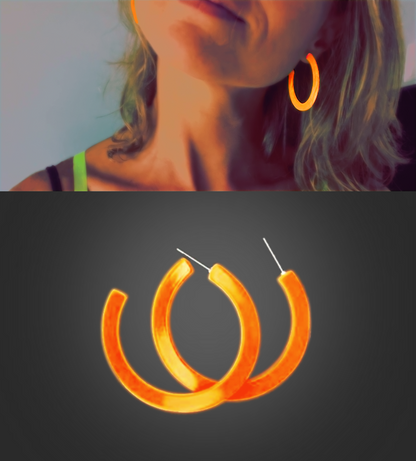 Boucles D'oreilles Fête Fluo