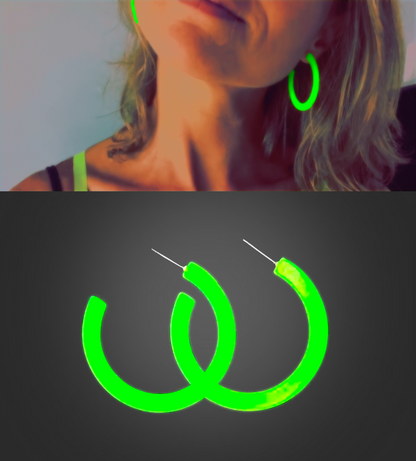 Boucles D'oreilles Fête Fluo