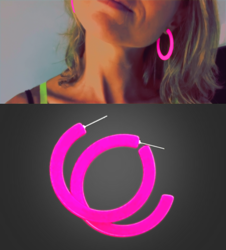 Boucles D'oreilles Fête Fluo