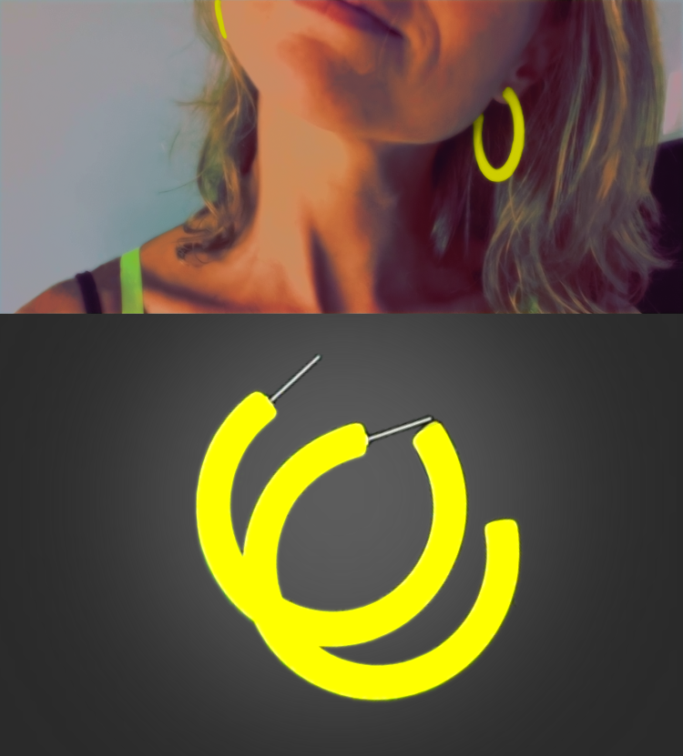 Boucles D'oreilles Fête Fluo